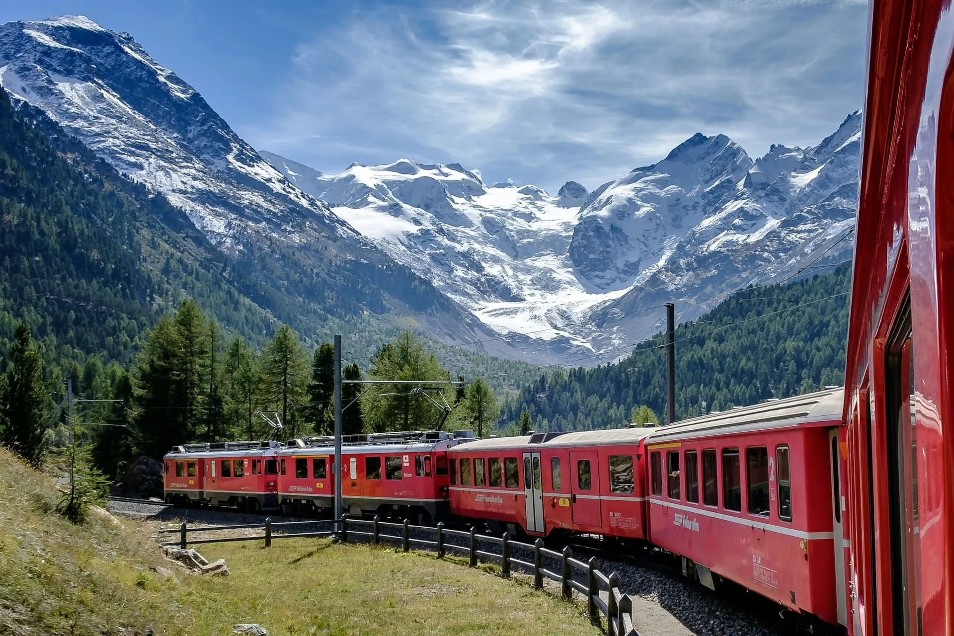 Bernina Red Train and Swiss Alps, Day Trip from Milan